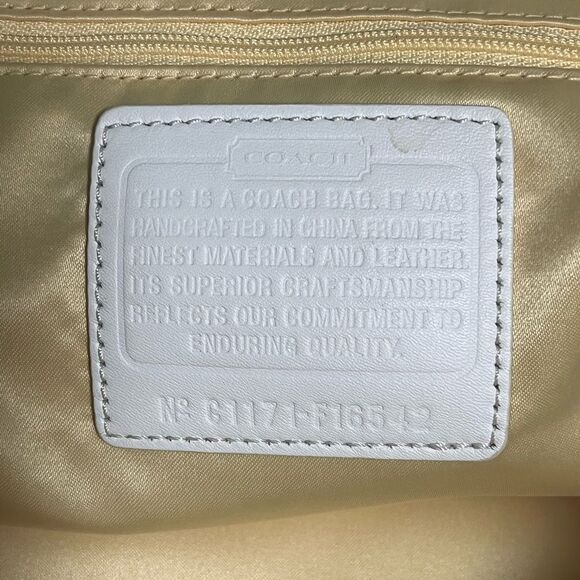 Coach Vintage Penelope Signature Satchel Canvas Leather Trim Designer Purse - Picture 2 of 7